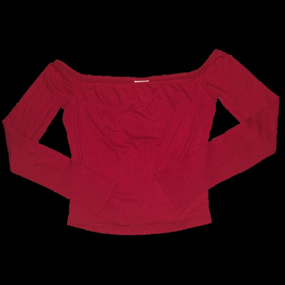 strapless red fitted top size XS
